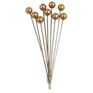 Rayher hobby materialen Spelden met parel kop goud 100x stuks -