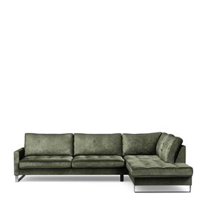Rivièra Maison Loungebank 'West Houston' Rechts, Velvet, kleur Ivy