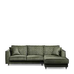 Rivièra Maison Loungebank 'Kendall' Rechts, Velvet, kleur Ivy