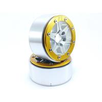 Metsafil 1:10 Crawler Felgen Sixstar Silber/Gold 1 Paar