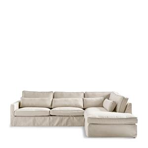 Rivièra Maison Loungebank 'Brompton Cross' Rechts, Oxford Weave, kleur Flanders Flax
