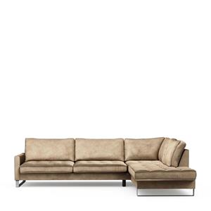 Rivièra Maison Loungebank 'West Houston' Rechts, Velvet, kleur Golden Beige