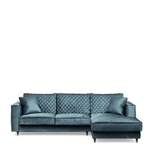 Rivièra Maison Loungebank 'Kendall' Rechts, Velvet, kleur Petrol