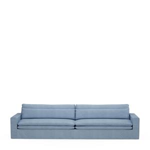 Rivièra Maison Bank 'Continental' XL, Washed Cotton, kleur Ice Blue