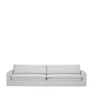 Rivièra Maison Bank 'Continental' XL, Washed Cotton, kleur Ash Grey
