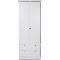 Finori - 001737 Landwood 14 Kleiderschrank Stauraumschrank Jugendzimmerschrank Schrank weiss ca. 80 cm-'SW13090'