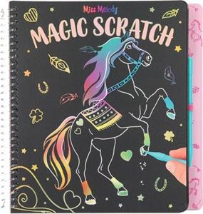 Miss Melody krasboek Magic Scratch meisjes 19,3 x 20 cm papier zwart