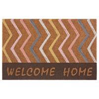 my home Mat Home sweet Home multicolour met tekst, met tekst, kokos-look, robuust, gemakkelijk in onderhoud, antislip