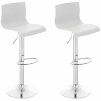 CLP 2er Set Barhocker Hoover Kunststoff-weiß