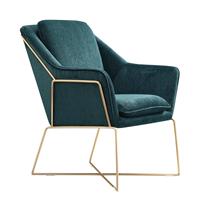ivol Design fauteuil Selena - Smaragd groen / gouden frame