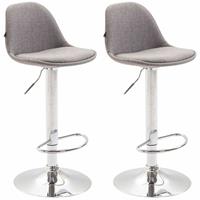 CLP 2er Set Barhocker Kiel Stoff-grau