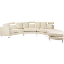 Beliani Hoekbank stof beige ROTUNDE