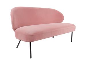 Leitmotiv bank Puffed, fluweel, roze