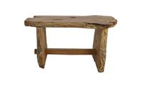 HSM Collection-Rechthoekige Bank Rustiek-80x40x45-Natural-Teak