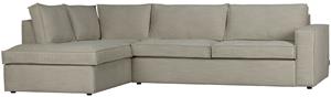 WOOOD Ecksofa Ecksofa Freddie Links - Stoff Natural, freistellbar