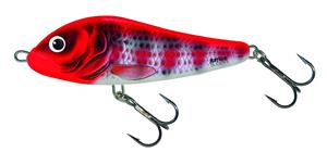 Salmo Rattlin' Slider - Jerkbait - Hollow Red Head Striper - 8cm