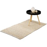 RELAXDAYS Teppich Jute, Flurläufer, 70 x 140 cm, Naturfaser, Karomuster, Teppichläufer, Läufer Flur Diele, hell braun