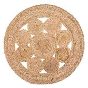 Ronde placemat jute naturel - 38 cm - Onderleggers