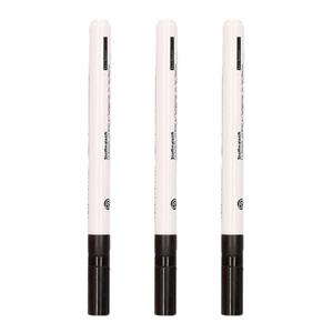 Rayher hobby materialen 3x stuks zwarte textielstift met fijne punt -