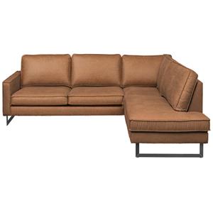 HomingXL Hoekbank / Loungebank Stuart | Rechts | Lederlook Missouri cognac 03 | 2,48 x 1,97 mtr