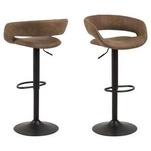 ebuy24 Barhocker 2er Set Grace Barhocker braun.