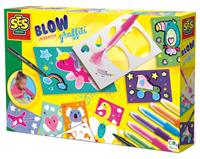 SES Creative airbrush stiften Blow Graffiti junior 22 delig