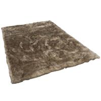 Pergamon Luxus Super Soft Fellteppich Aspen Meliert Kunstfelle beige/braun Gr. 90 x 160