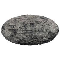 Pergamon Luxus Super Soft Fellteppich Aspen Rund Meliert Kunstfelle anthrazit Gr. 80 x 80
