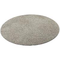 Snapstyle Hochflor Velours Teppich Mona Mix Rund Teppiche anthrazit Gr. 133 x 133