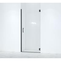 Saniclass Neptune 5000 douchedeur 95x200cm profielloos veiligheidsglas anti kalk mat zwart NWA6211-95MB