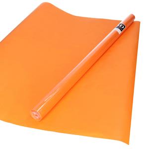 Bellatio 3x Rollen kraft inpakpapier oranje 200 x 70 cm -