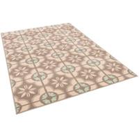 Pergamon Designer Teppich Samba Modern Fliesenoptik Teppiche beige Gr. 80 x 150