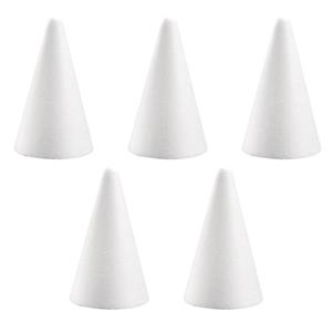 Rayher hobby materialen 10x stuks hobby/DIY piepschuim kegel vormen 12 cm -