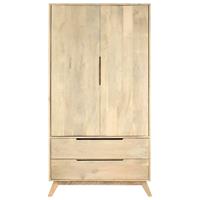 vidaXL Kledingkast 100x55x190 cm massief mangohout