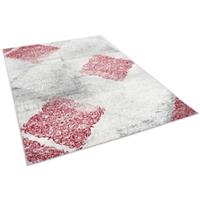 Pergamon Designer Teppich Samba Modern Karo Teppiche rot Gr. 80 x 150