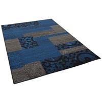 Pergamon Teppich Trendline Patchwork Teppiche blau Gr. 80 x 150