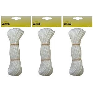 3x stuks hobby touw wit 25 meter 4 mm -