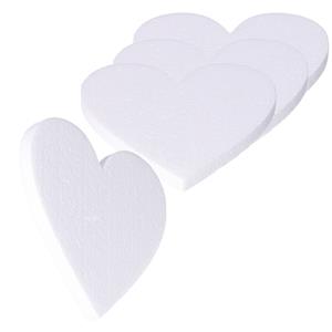 4x stuks piepschuim vorm hartje 10 cm -