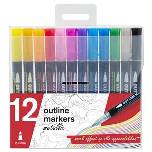 markers Outline Metallic 2 mm junior 12 stuks