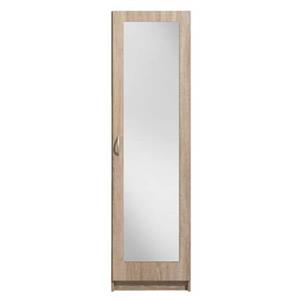 Leen Bakker Kledingkast Varia 1-deurs inclusief spiegel - licht eiken - 175x49x50 cm