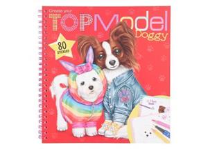 TOPModel kleurboek Doggy junior 22 x 21 cm karton rood 4 delig