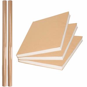 Duni 2x Rollen kaftpapier/verzendpapier stevig/kraft bruin rollen 500 x 70 cm -