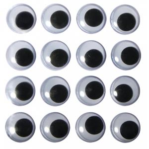 Rayher hobby materialen 96x stuks zelfklevende wiebel oogjes 15 mm -