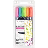 TOMBOW PEN+PENCIL Tombow Fudenosuke Brush Pens neon 6teilig