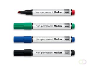 Sigel Marker non-permanent 1-3mm farbig sortiert VE=4 Stück