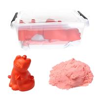Banzaa Moving Sand Speelzand Roze 2.5 Kg Modelleer Zand In Bak + Mal Poes