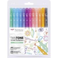 TOMBOW PEN+PENCIL Tombow TwinTone Pastels 12 Stück