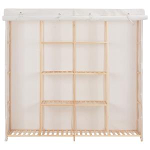 vidaXL Kleiderschrank Weiß 173 x 40 x 170 cm Stoff 