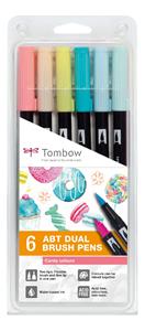 Tombow Brush Pen Abt Dual Brush Pen Set Off 6 Candy Colours