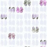 HOMEMAISON Mustertapete Tapeten mit Muster Tapete Babyzimmer Pink Rosa Weiß Vliestapete Pink Rosa Weiß 358621 35862-1 - Pink / Rosa, Weiß